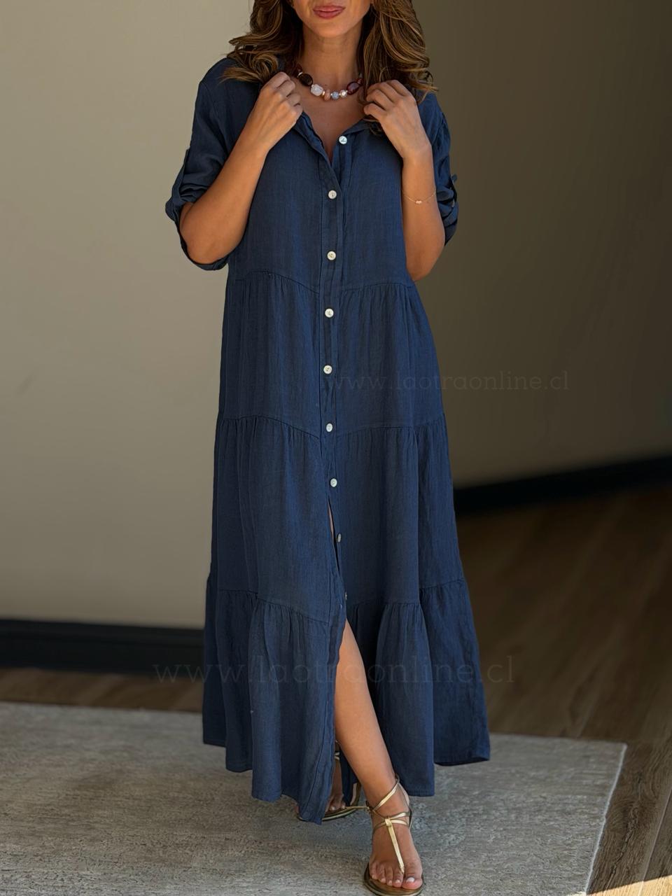 Vestido Lino azul