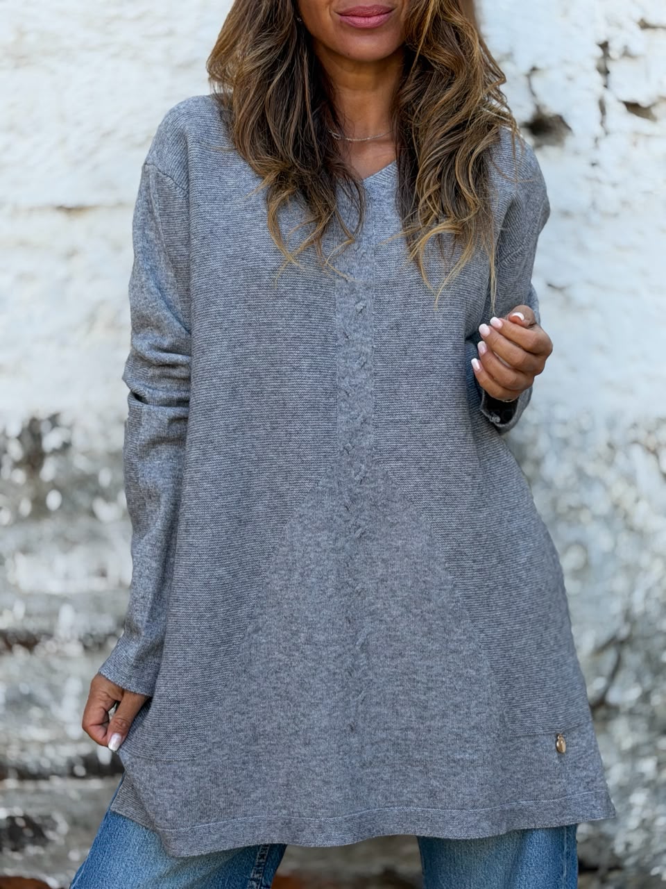 Sweater híper suave gris