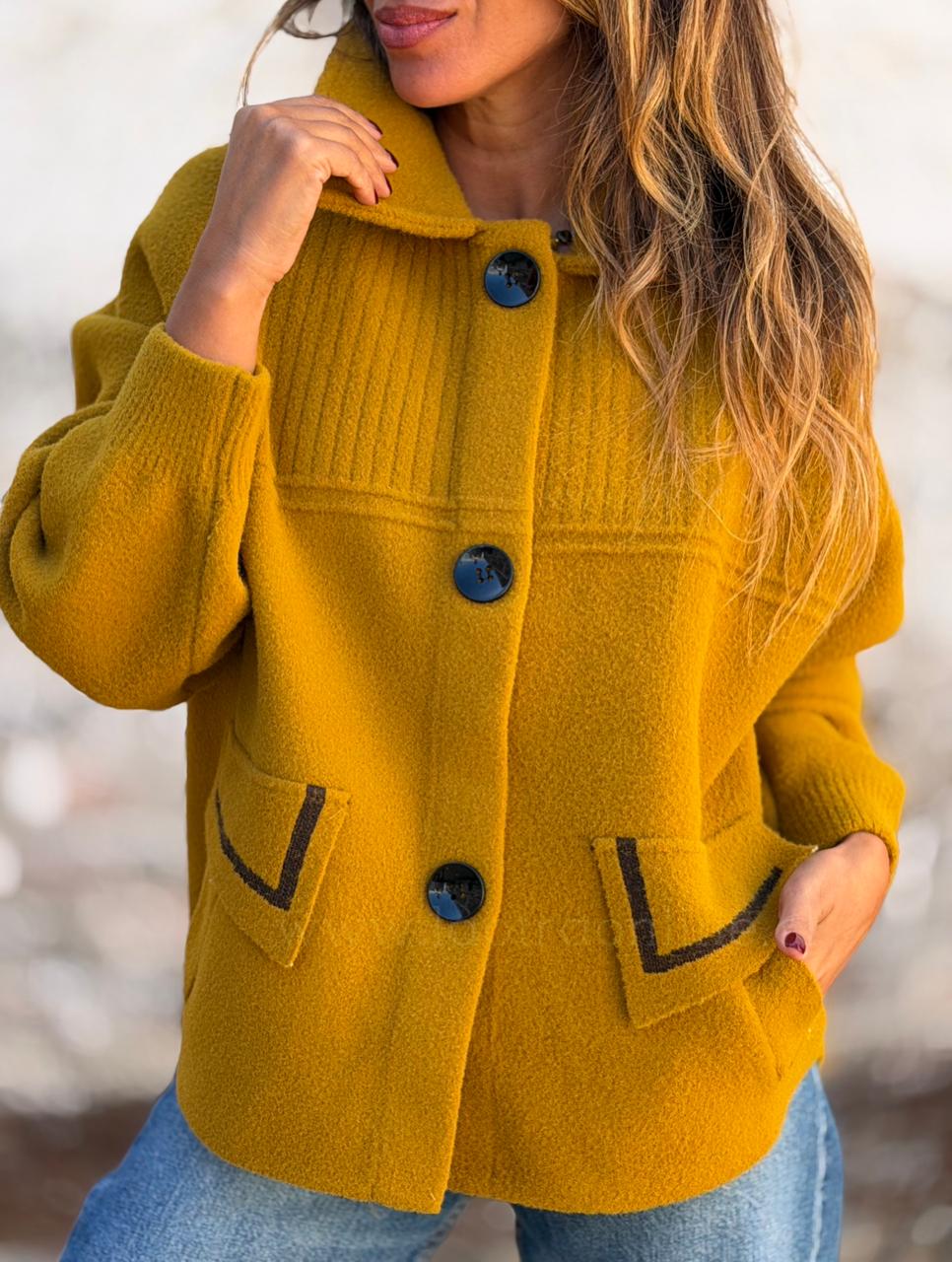 Abrigo Isabel mostaza