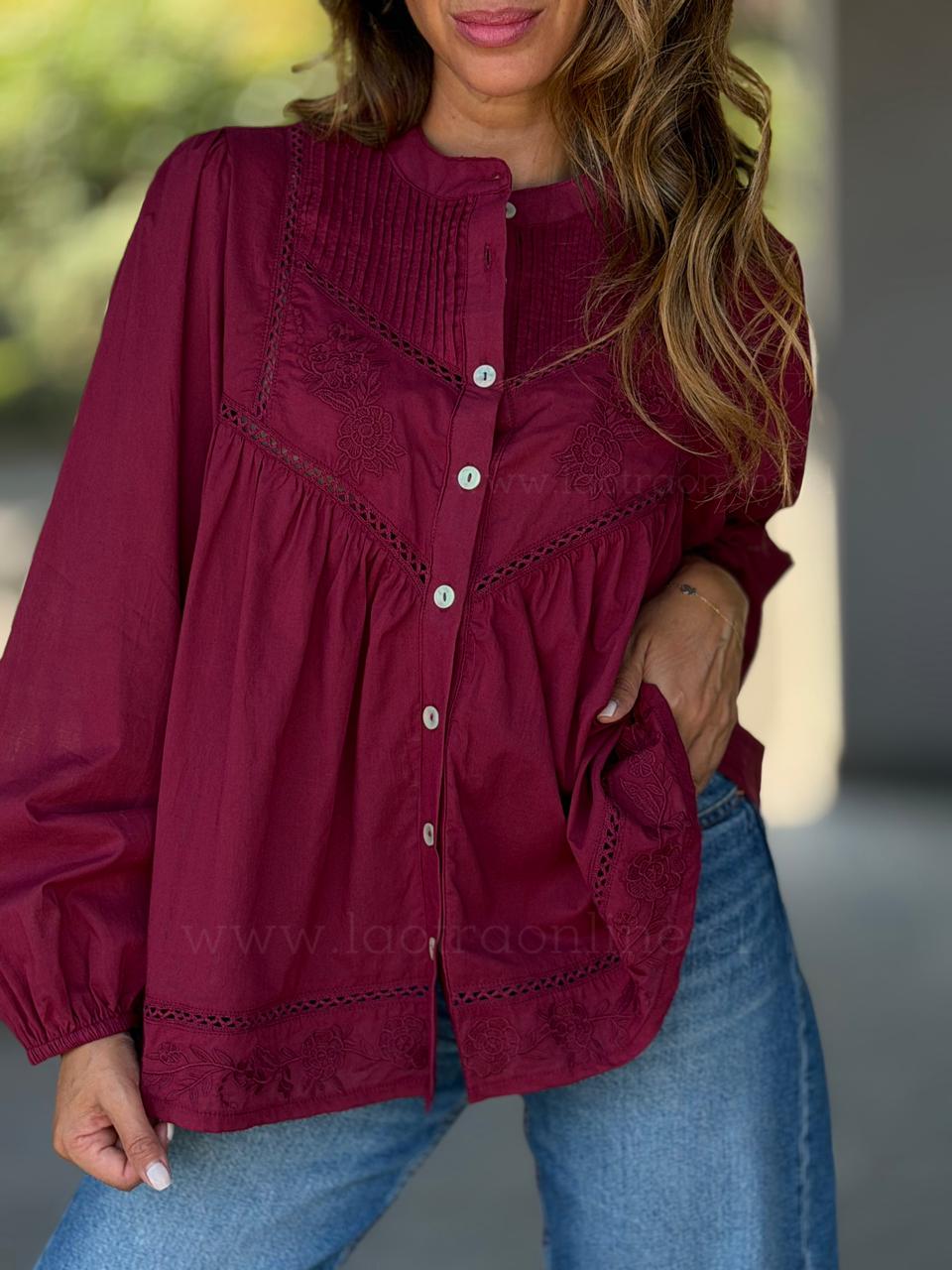 Blusa Artemisa cherry