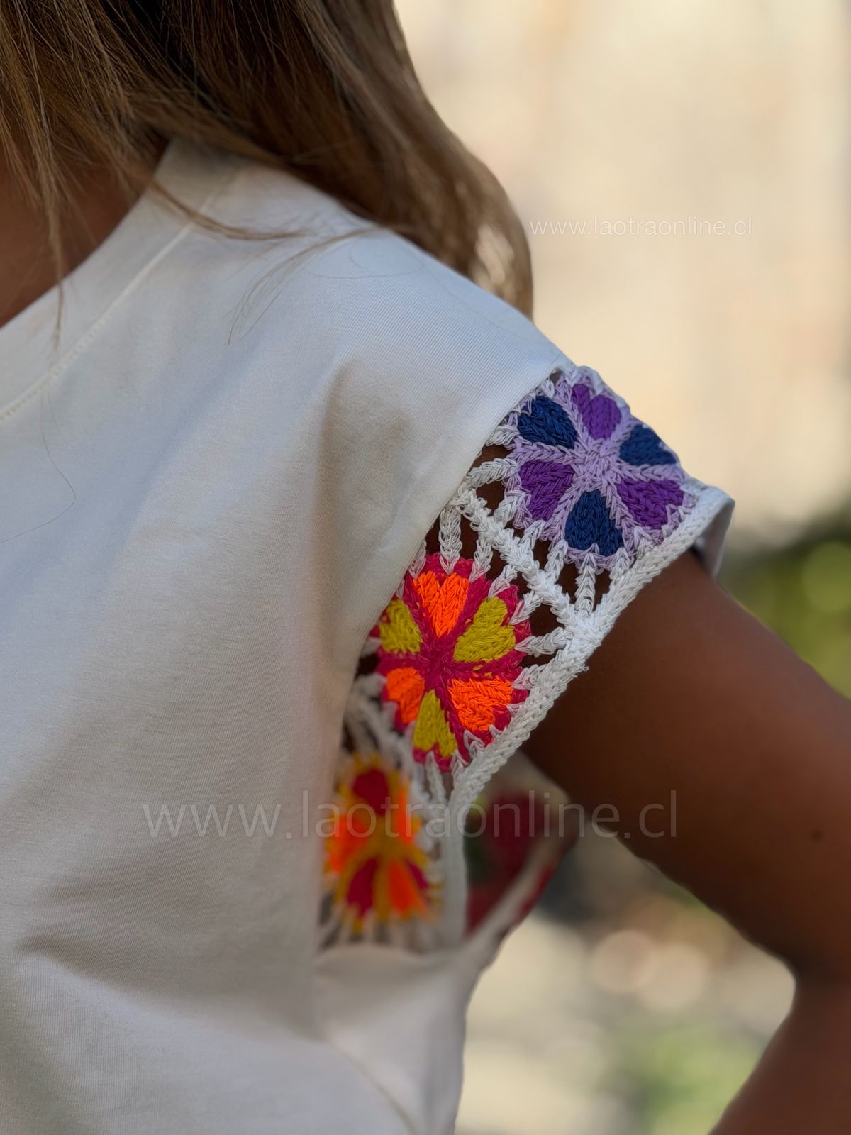 Polera tejida blanco