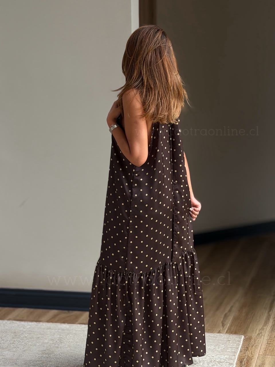 Vestido Mini Lunares amarillo