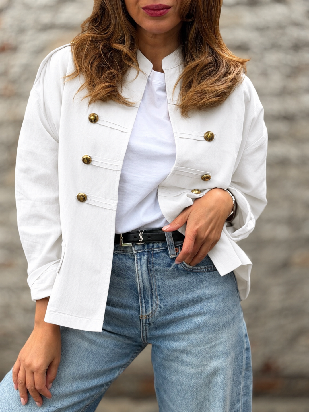 Chaqueta New Napoleon II blanco