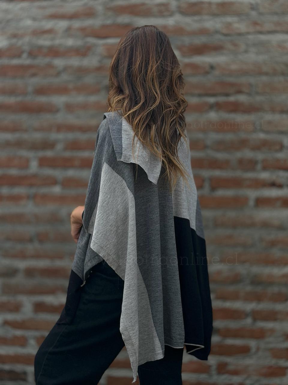 Chaleco/bufandon Bicolor gris/marengo