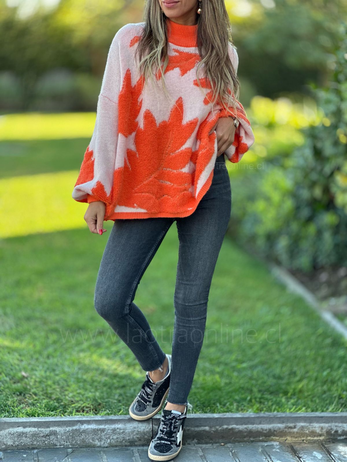 Sweater Oversize Bogotá mandarina