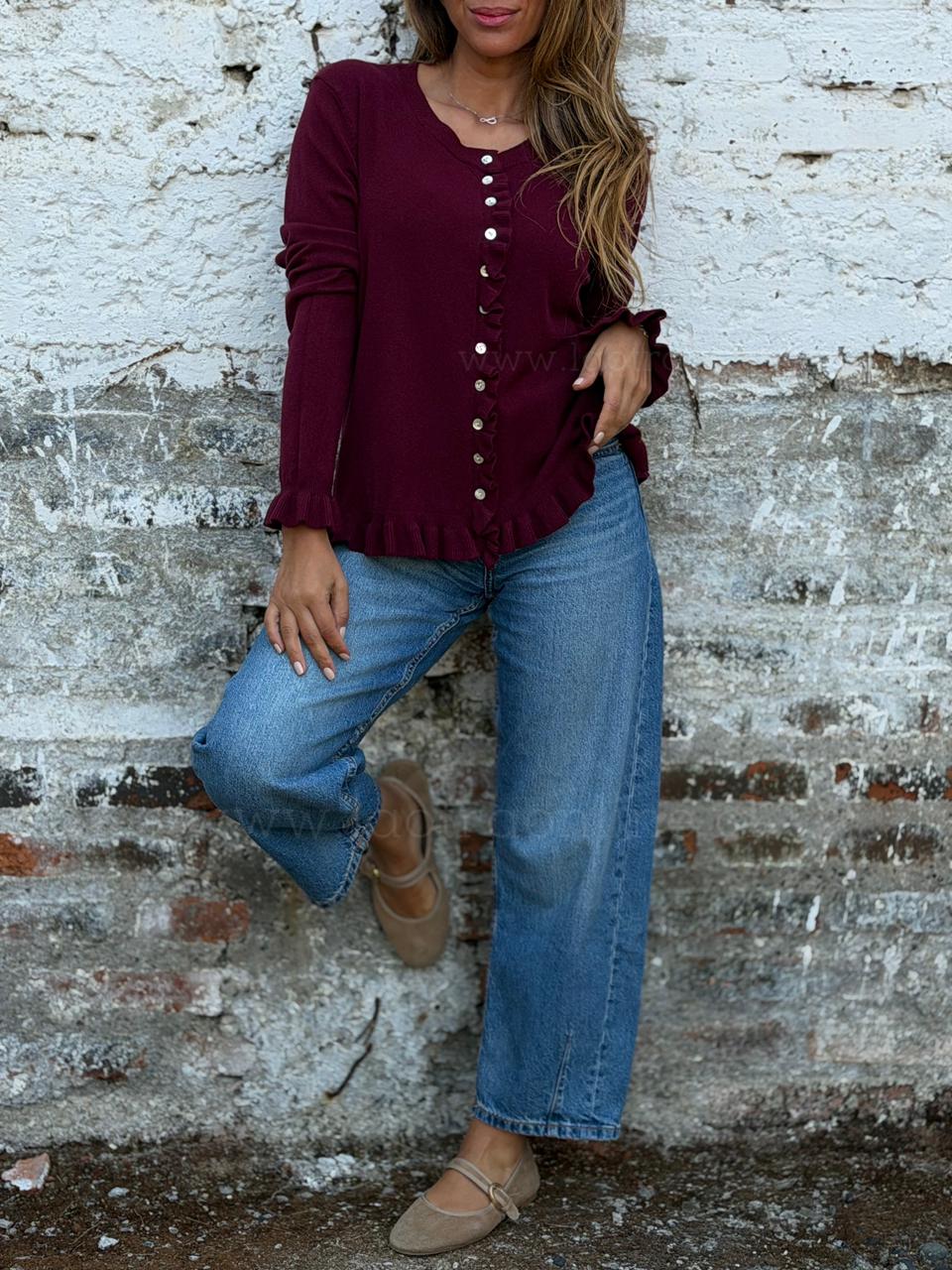 Chaleco Encanto cherry