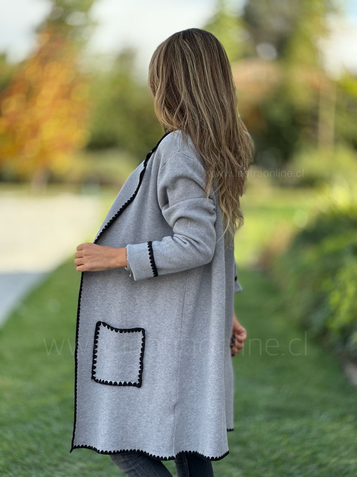 Abrigo/cardigan Melania gris