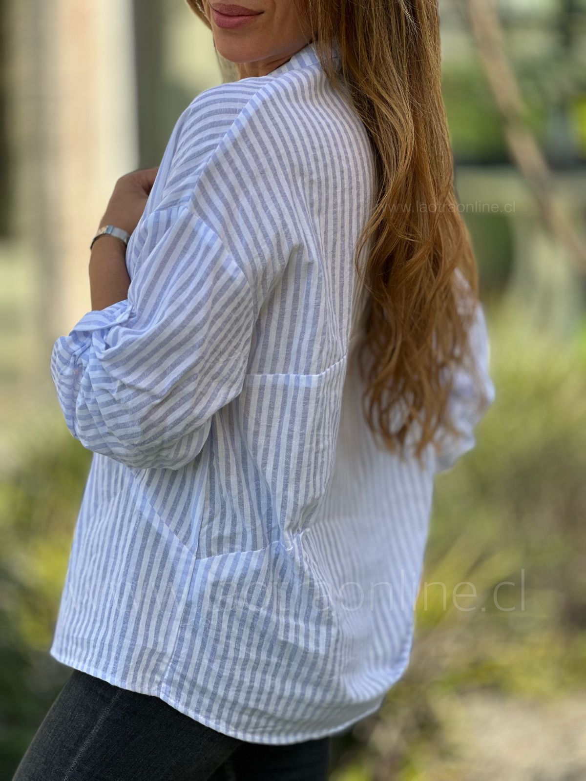 Blusa Indonesia celeste