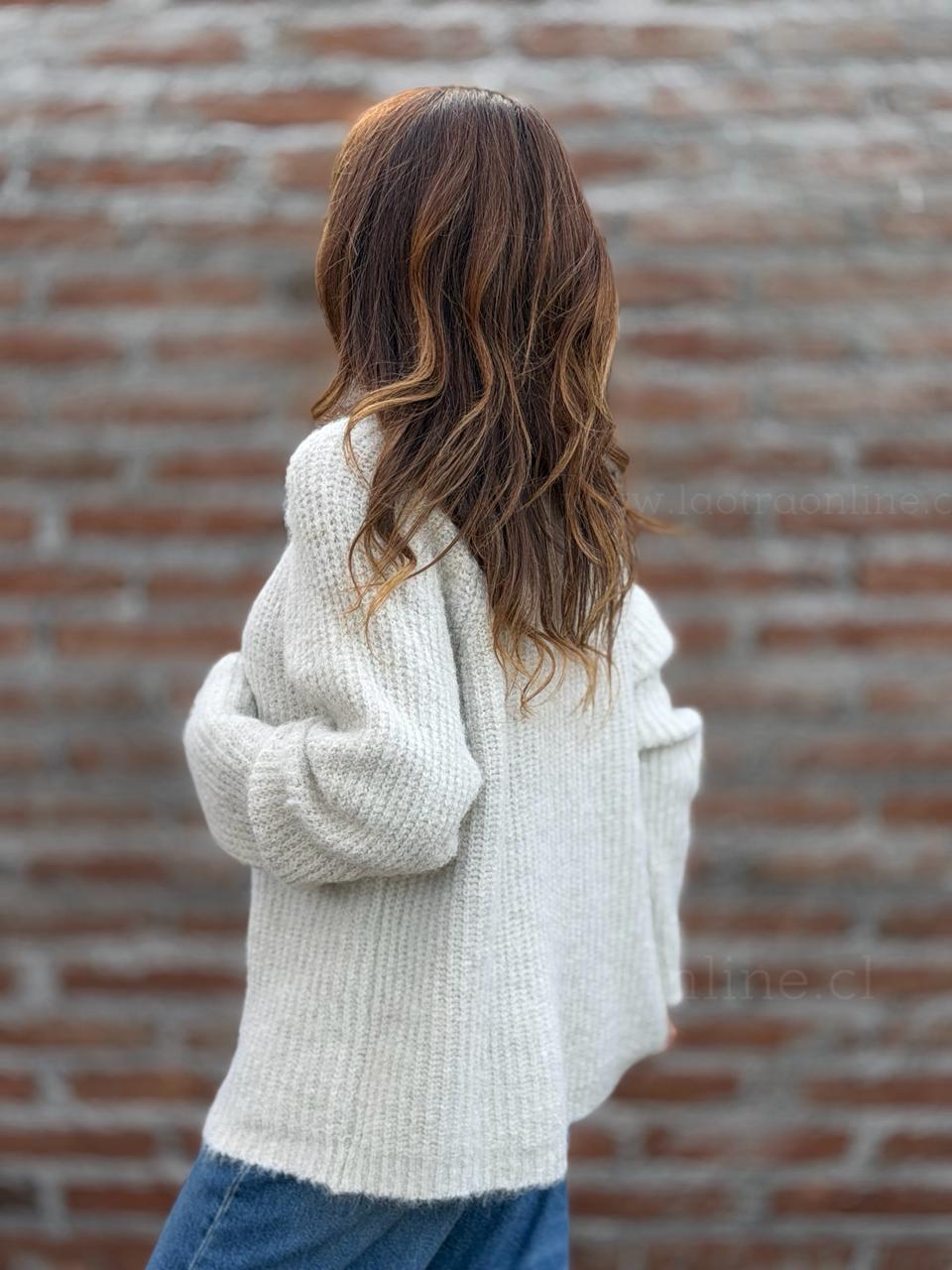 Sweater Corbata extra soft crema