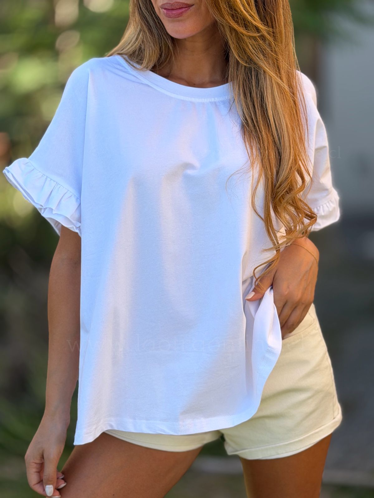 Polera Butterfly blanco