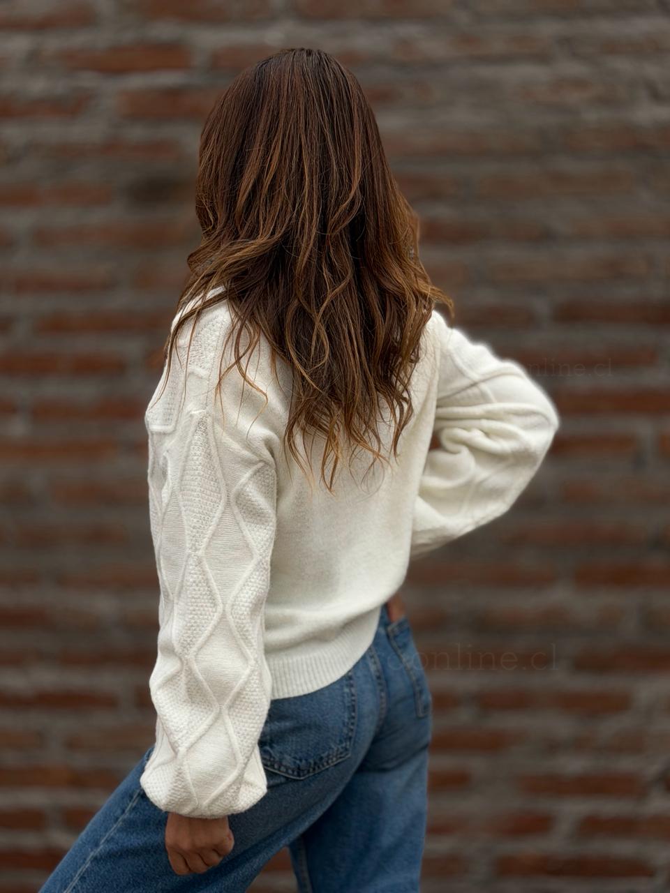 Sweater Rombos crema