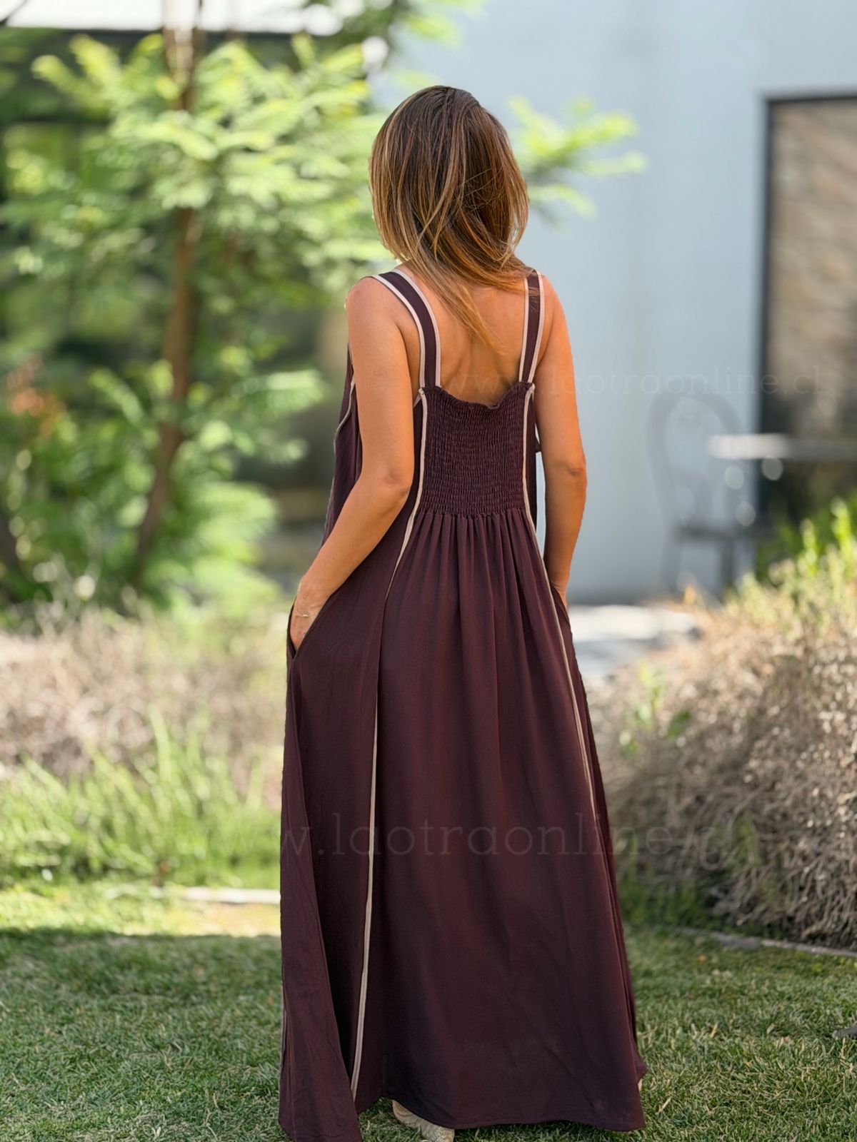 Vestido Evasé choco