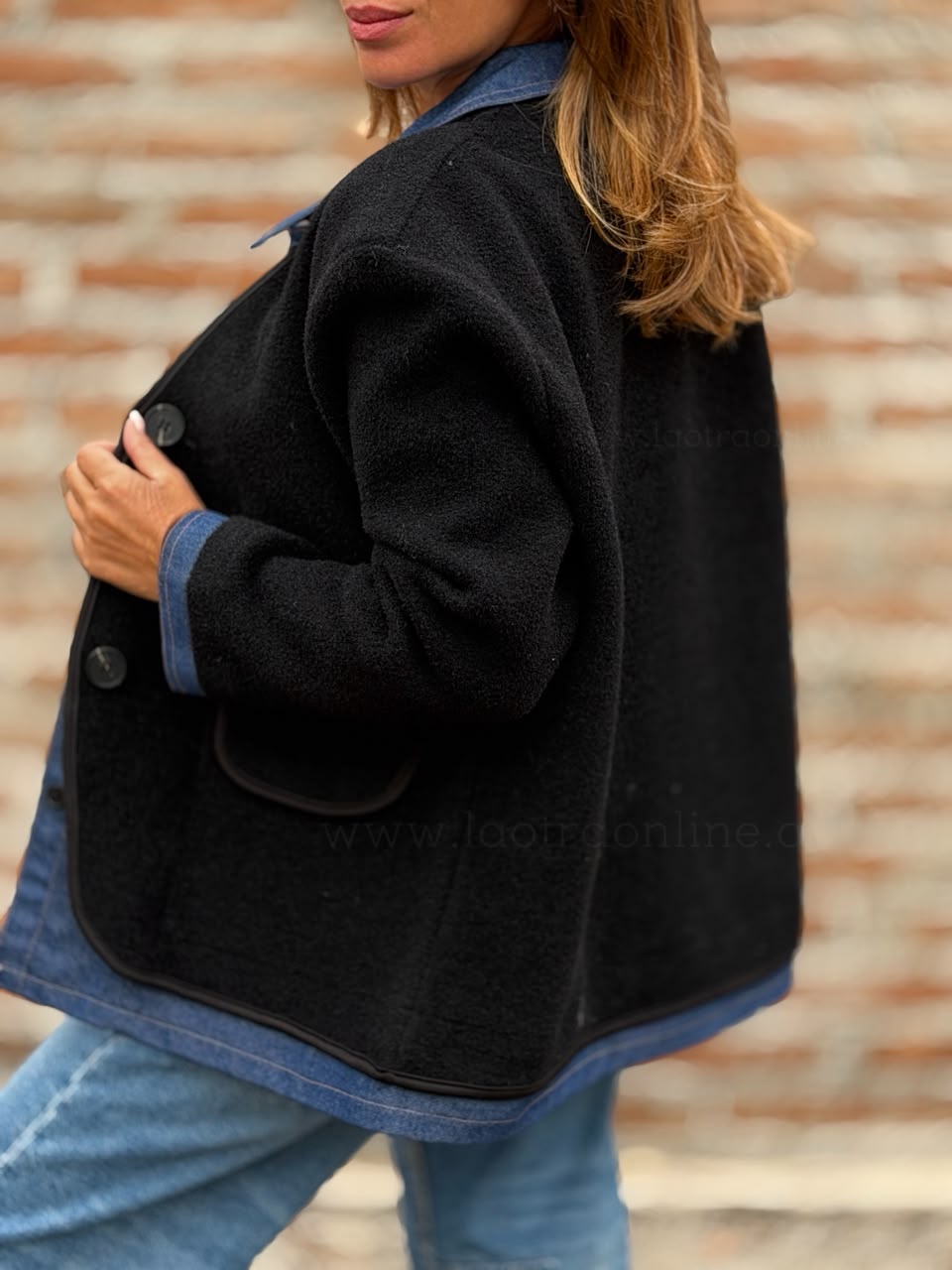 Blazer blusa mentirosa negro
