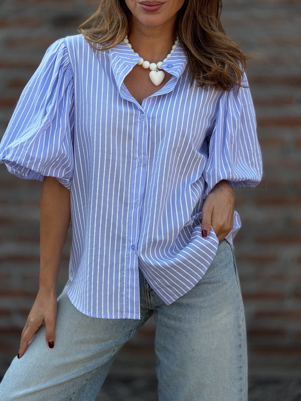 Blusa manga Impacto azul