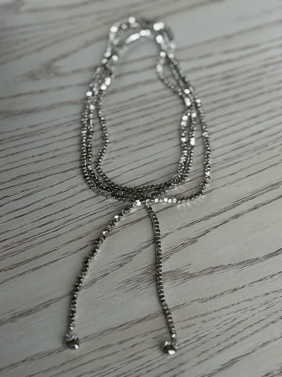 Collar Mostacillas plata