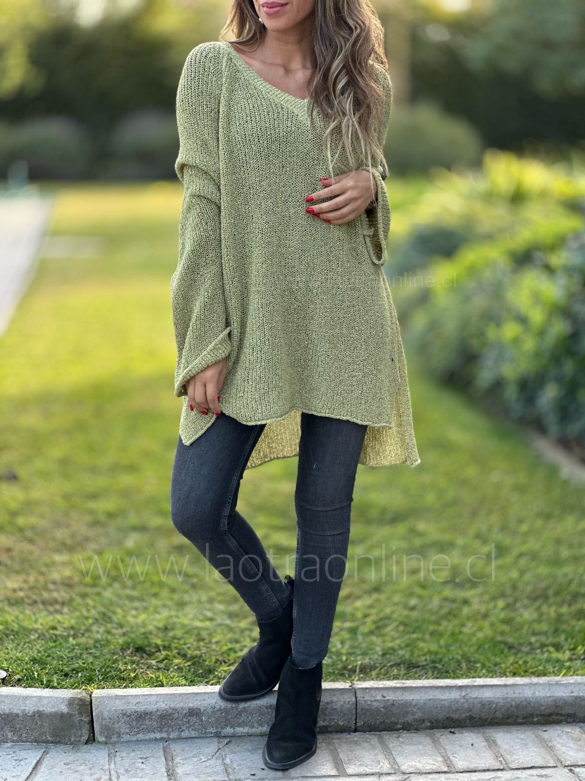 Sweater/oversize Grecia verde