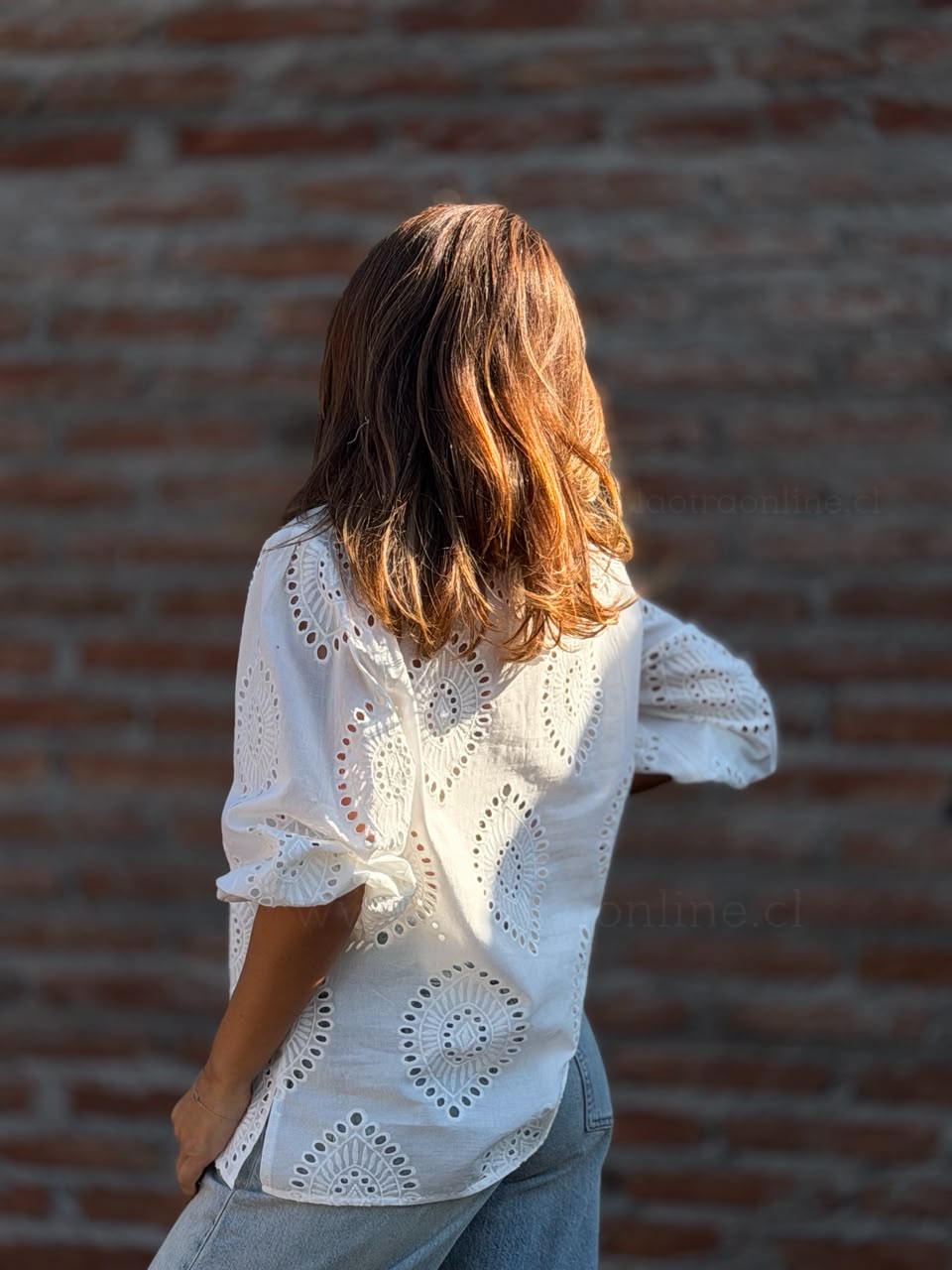 Blusa Broderie blanco