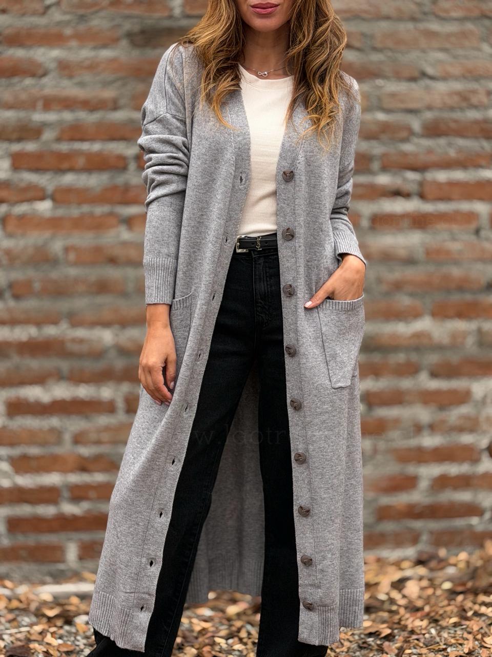 Cárdigan Botones gris