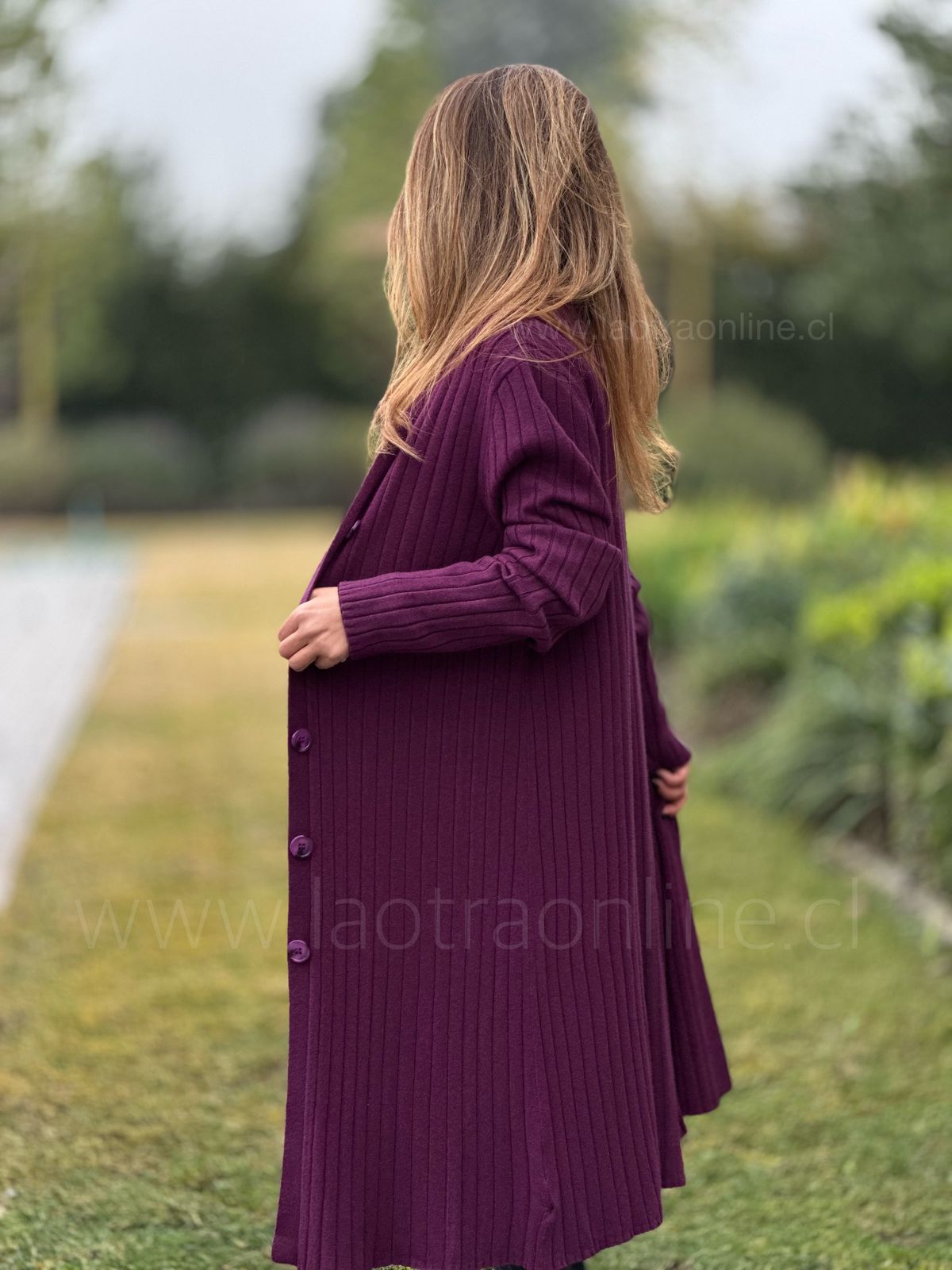 Cardigan París uva