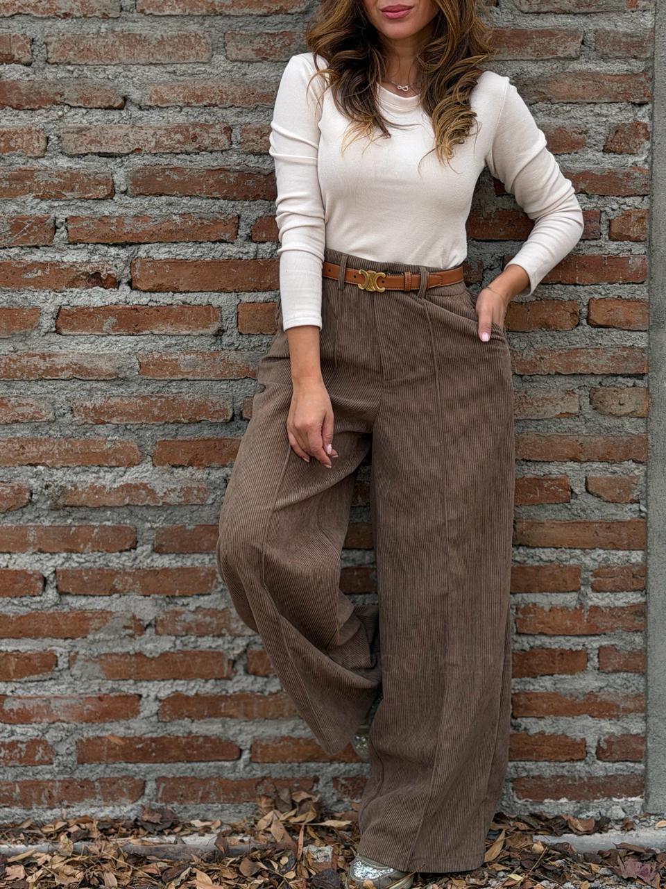 Pantalón Cotele moka