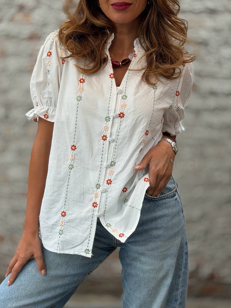 Blusa la primavera  blanco