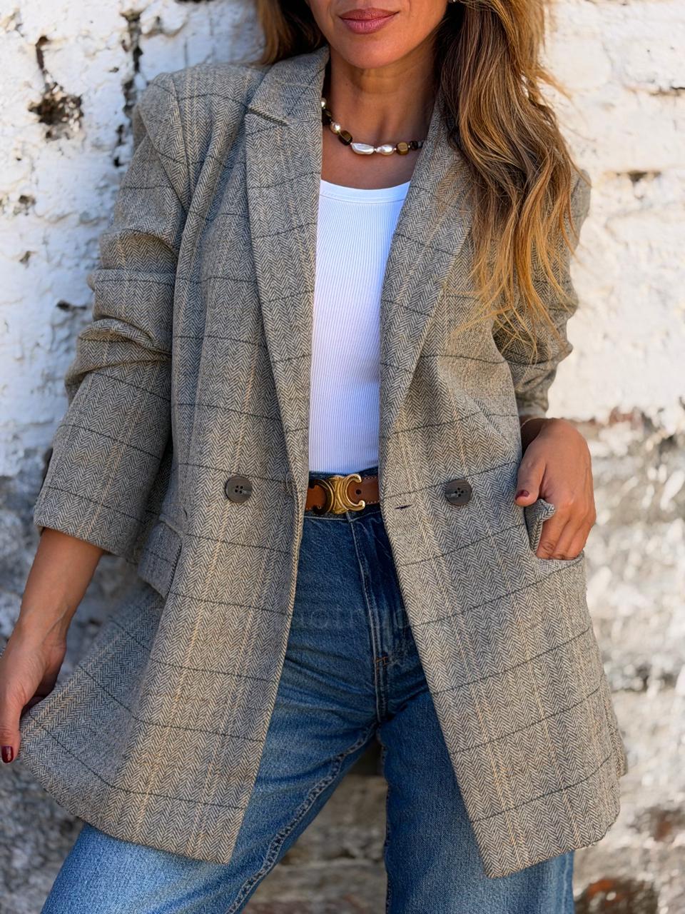 Blazer sastrero gris