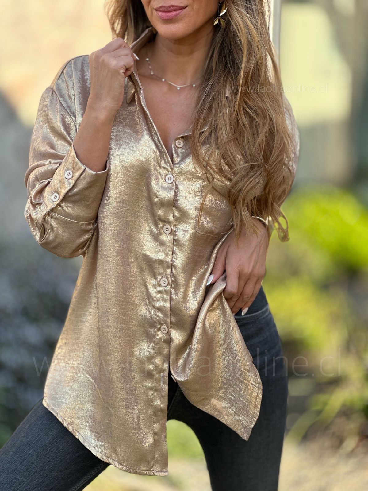 Blusa las vegas dorado