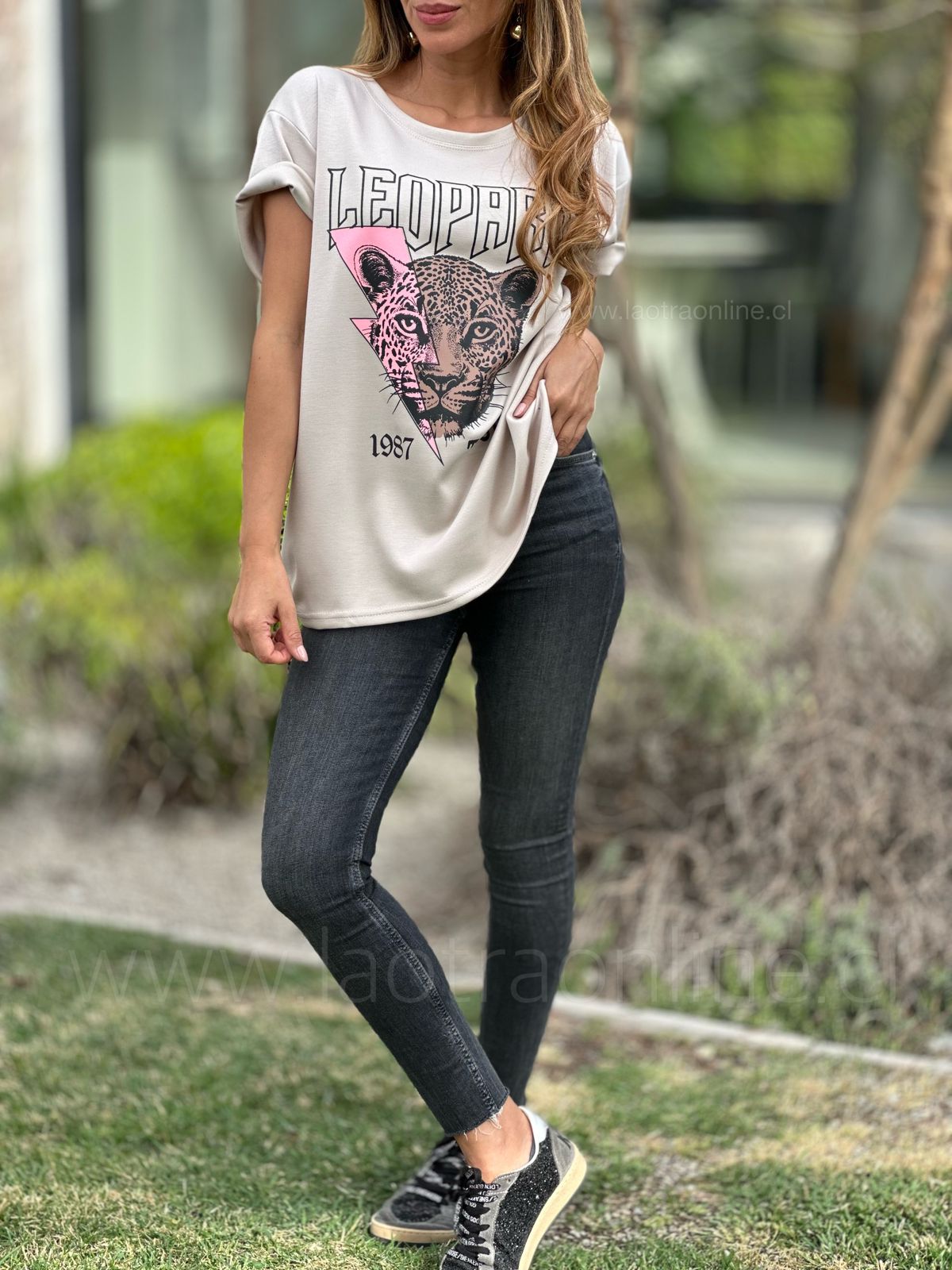 Polera Leopardo moka