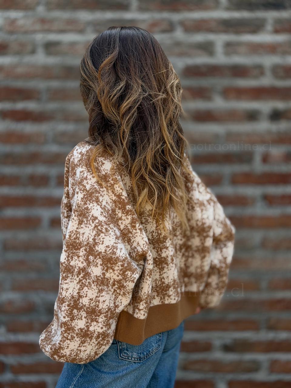 Bomber Paño camel