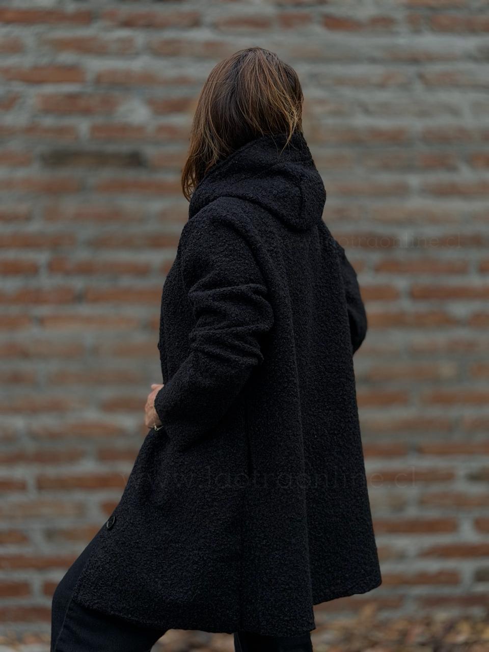 Abrigo Boucle negro