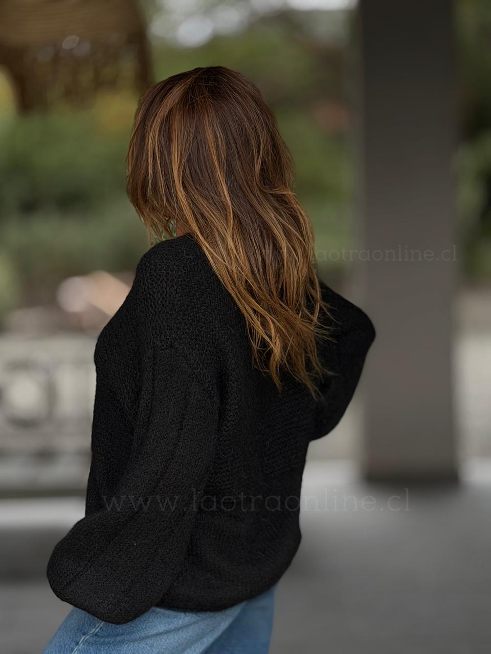 Sweater manga Globo negro