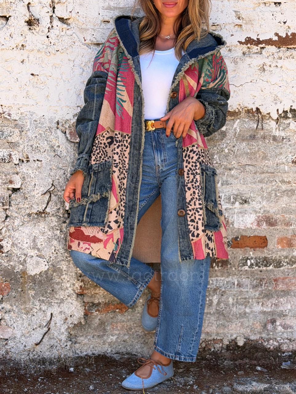 Chaqueta Picasso rosa/camel