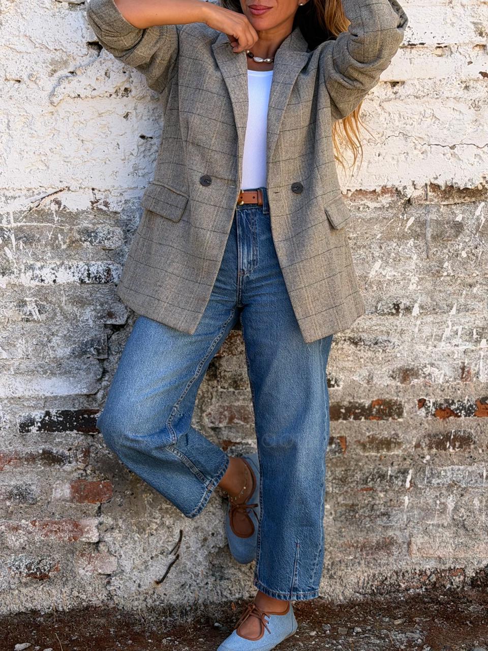 Blazer sastrero gris