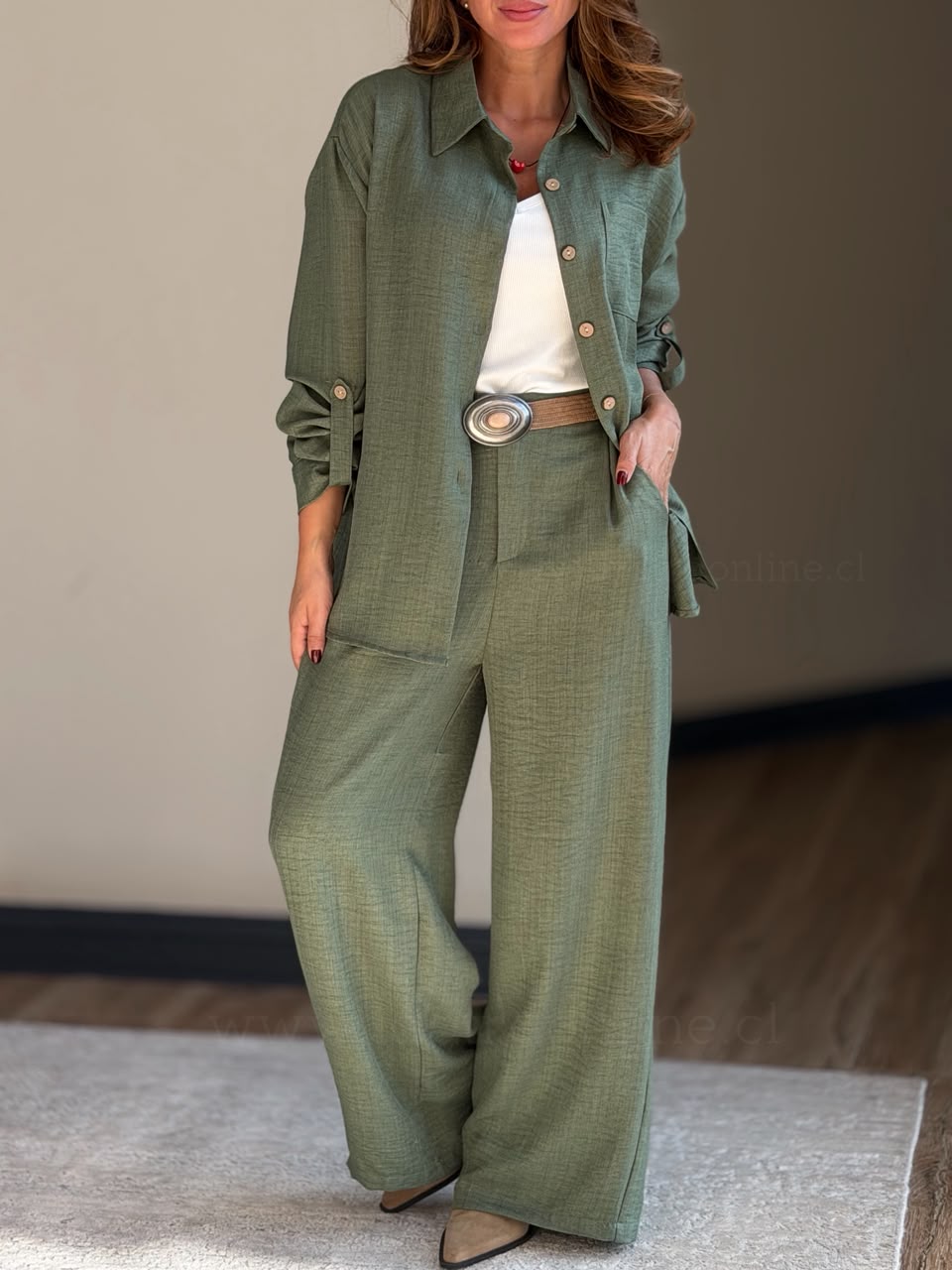 Set Pantalón+Blusa verde