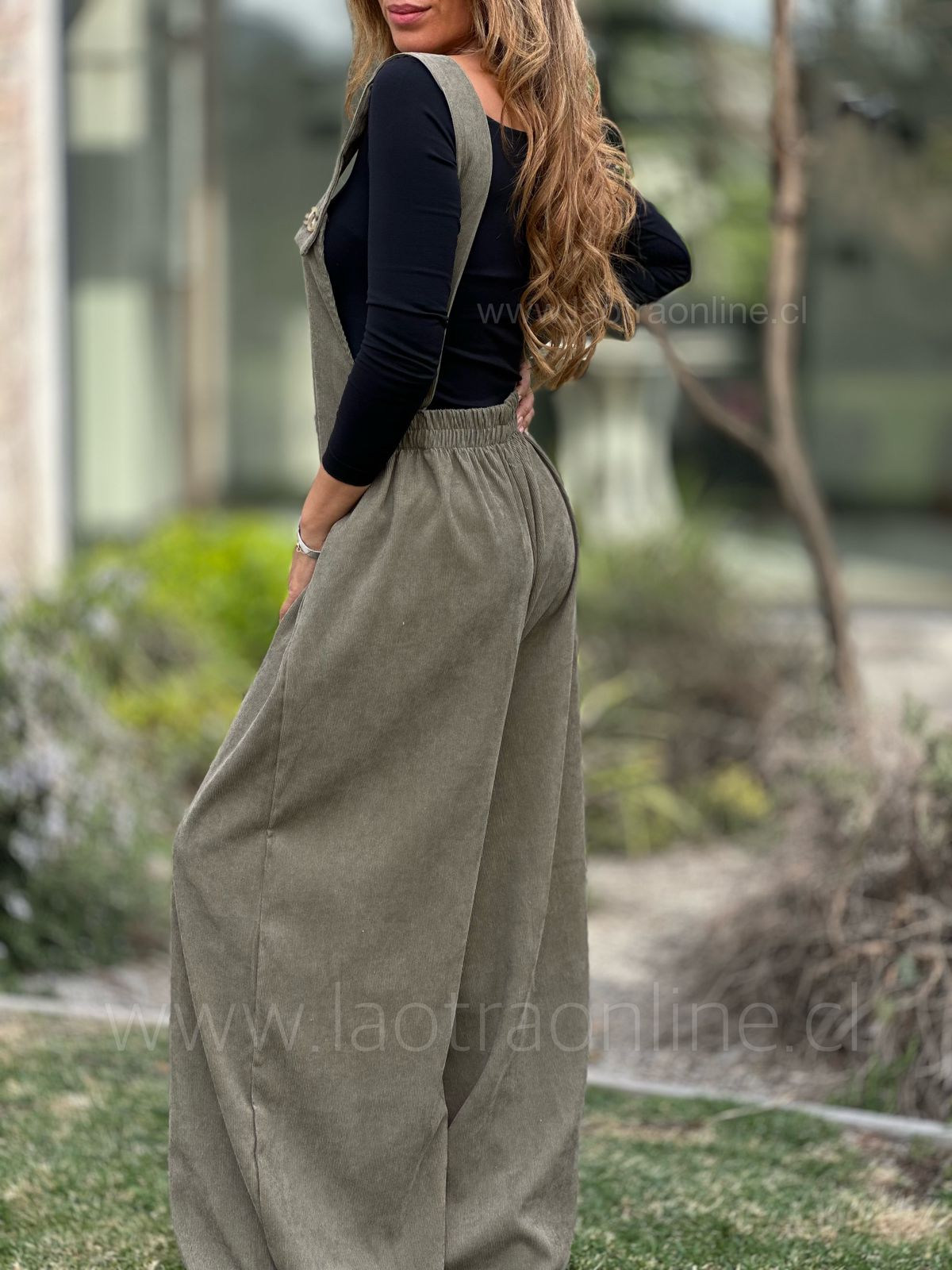 Jardinera Cotelé olivo
