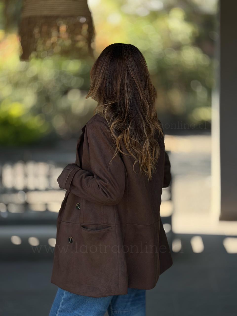 Blazer gamuza soñado chocolate