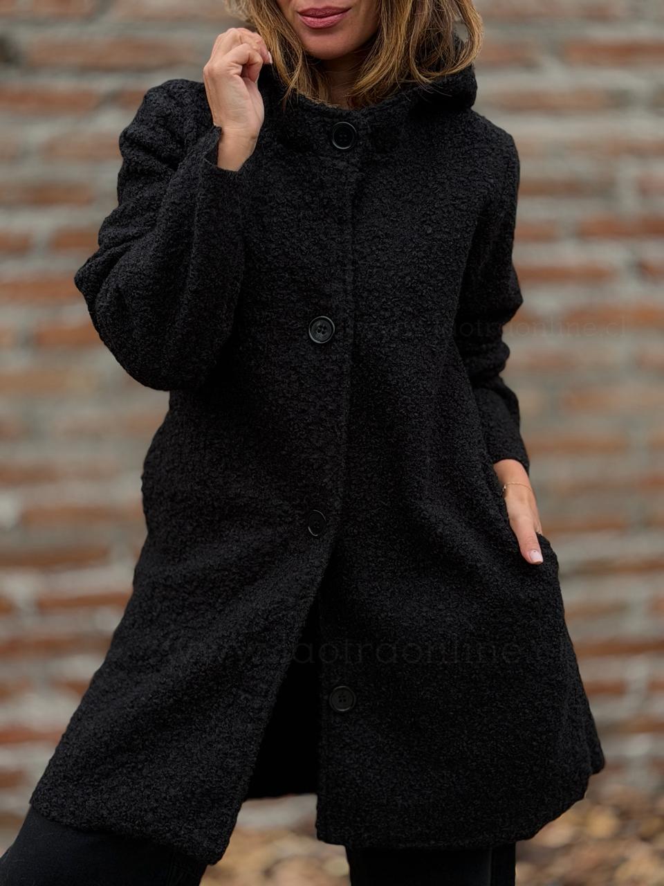 Abrigo Boucle negro