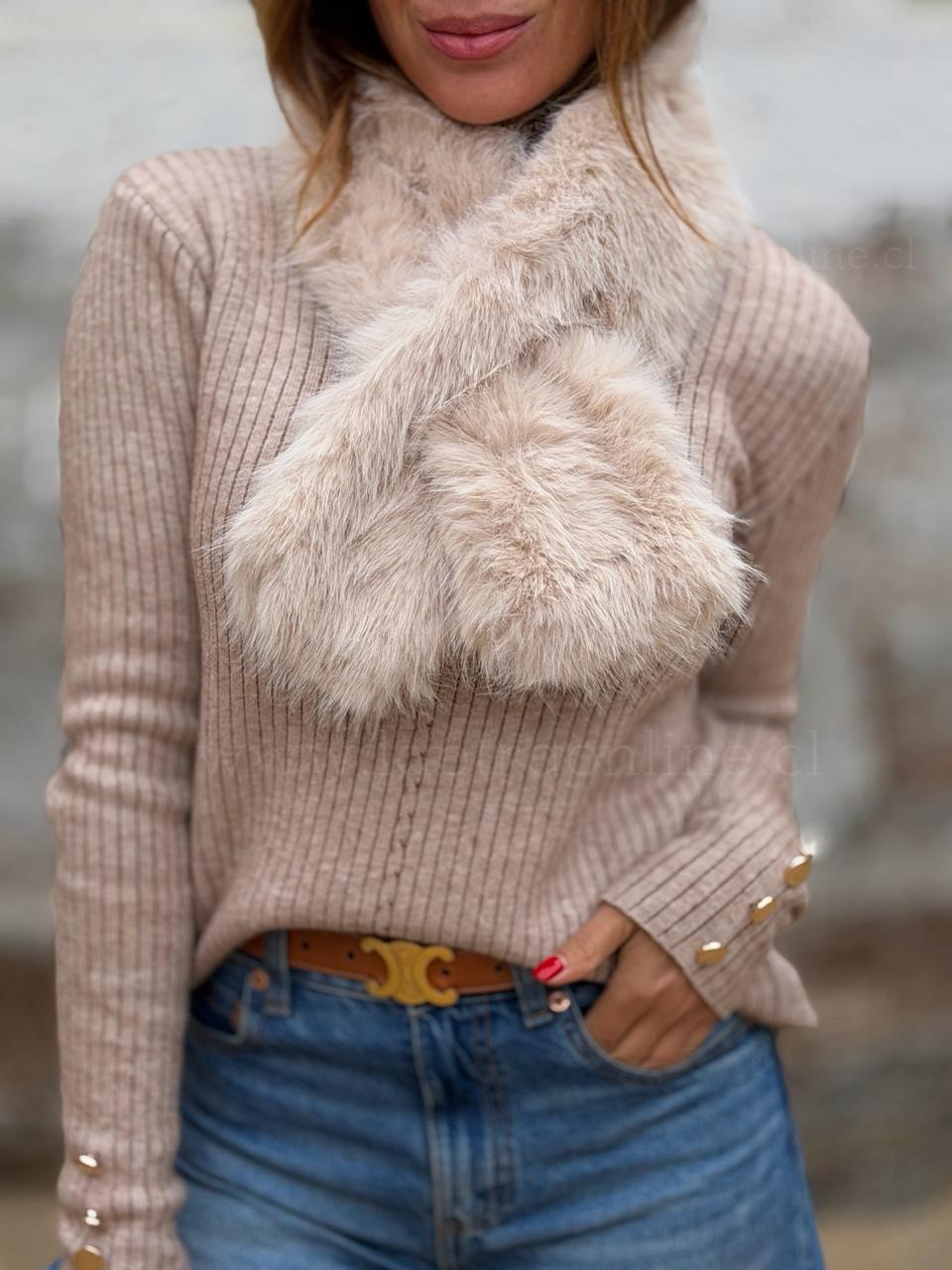 Bufanda Peludita beige