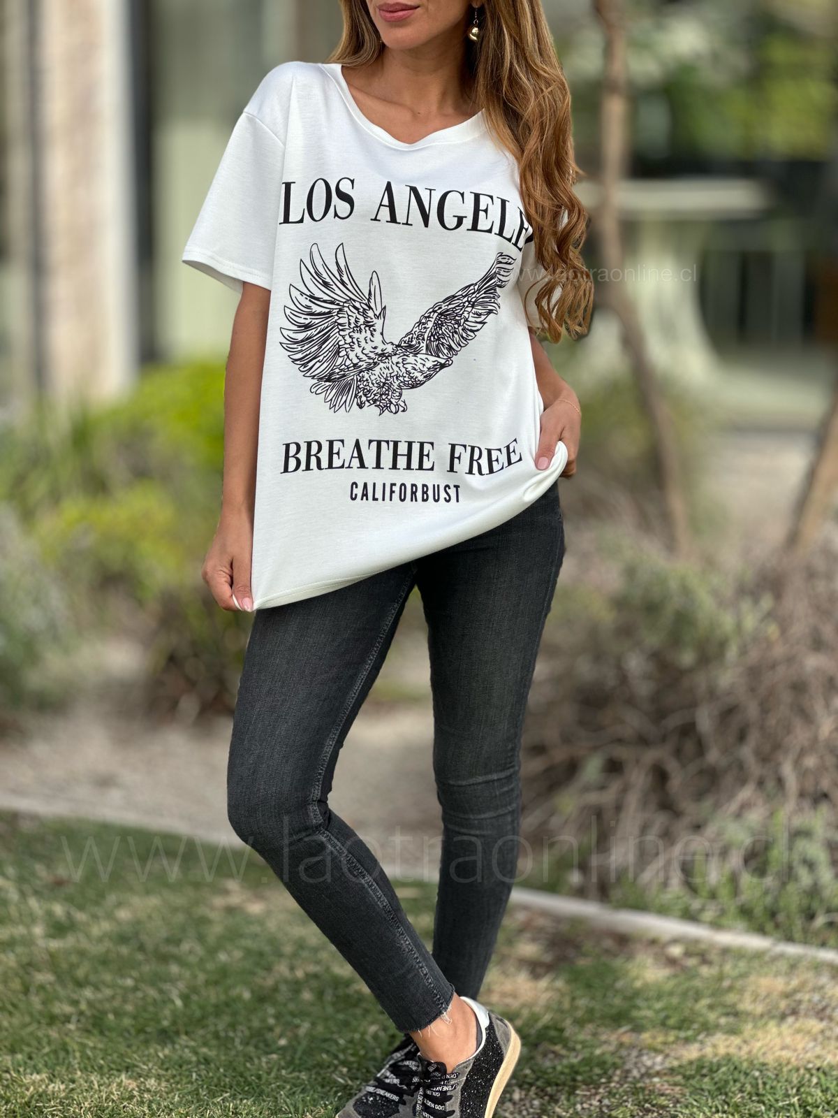 Poleras Los Angeles blanco