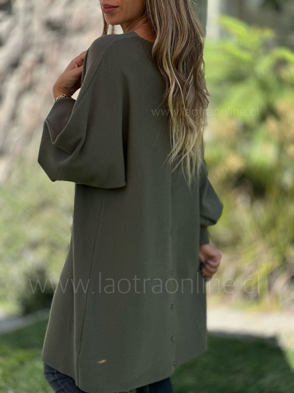 Sweater/vestido Bombay olivo