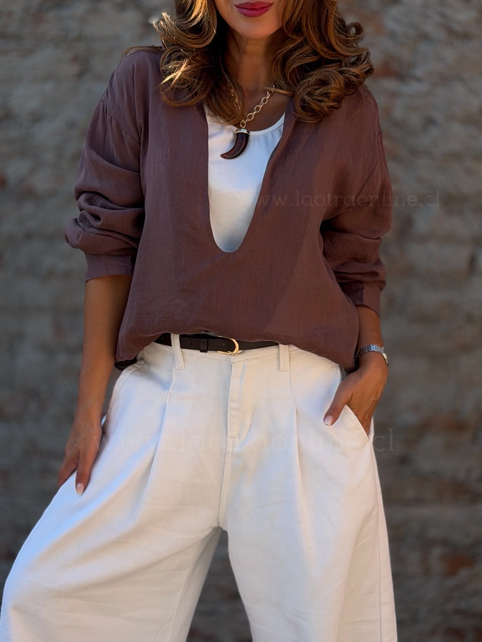 Polera/Blusa Asunción marrón
