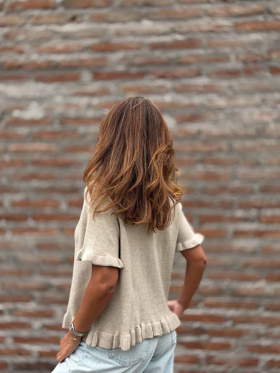 Polera Hilo Vuelitos arena