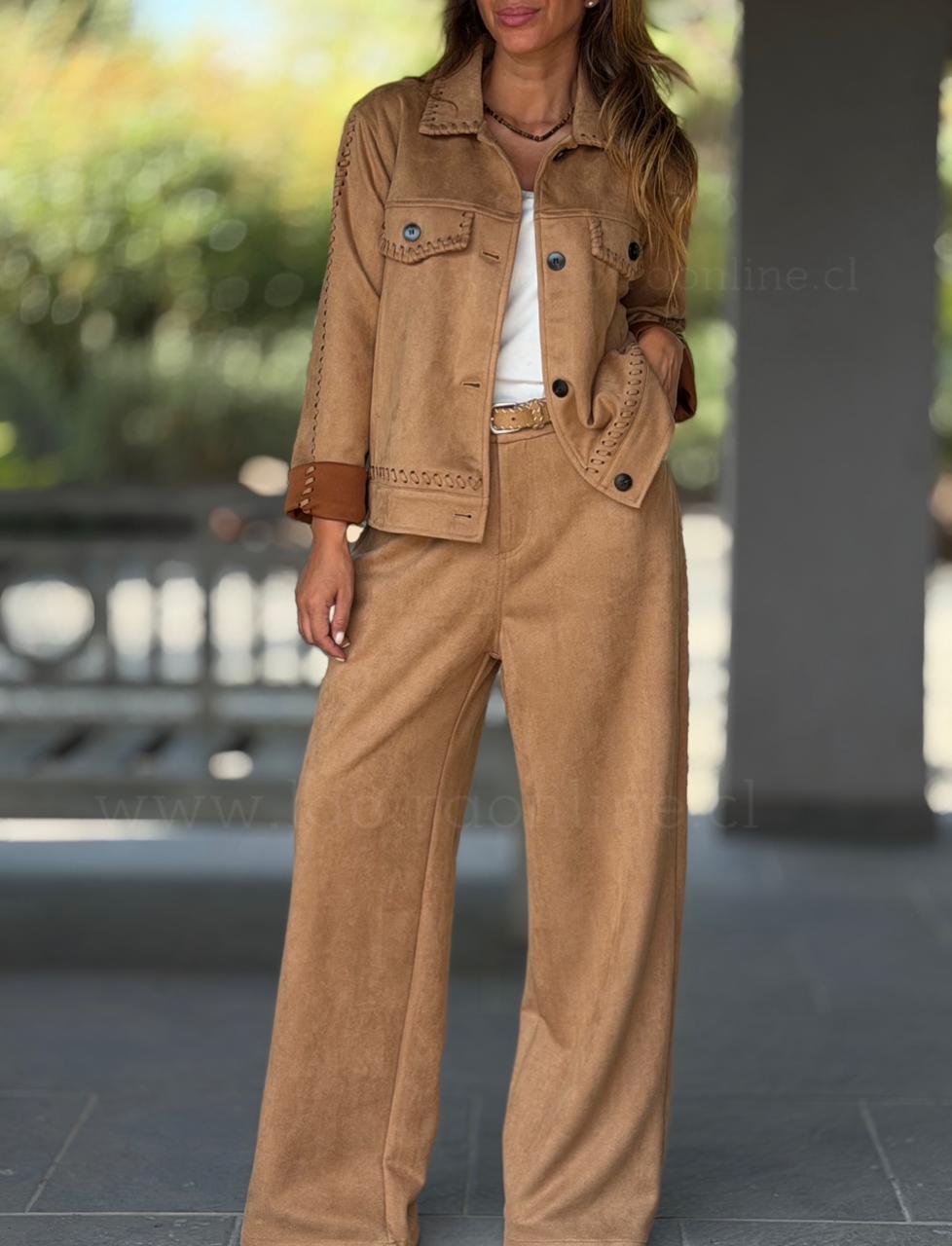 Set Gamuzado camel