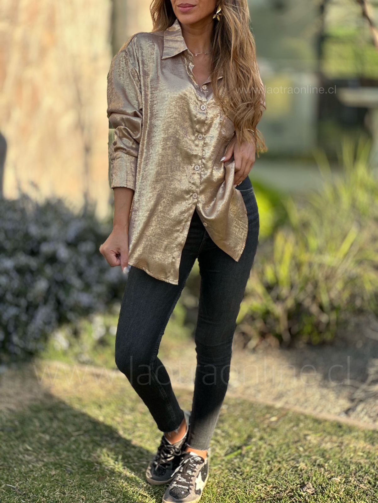 Blusa las vegas dorado