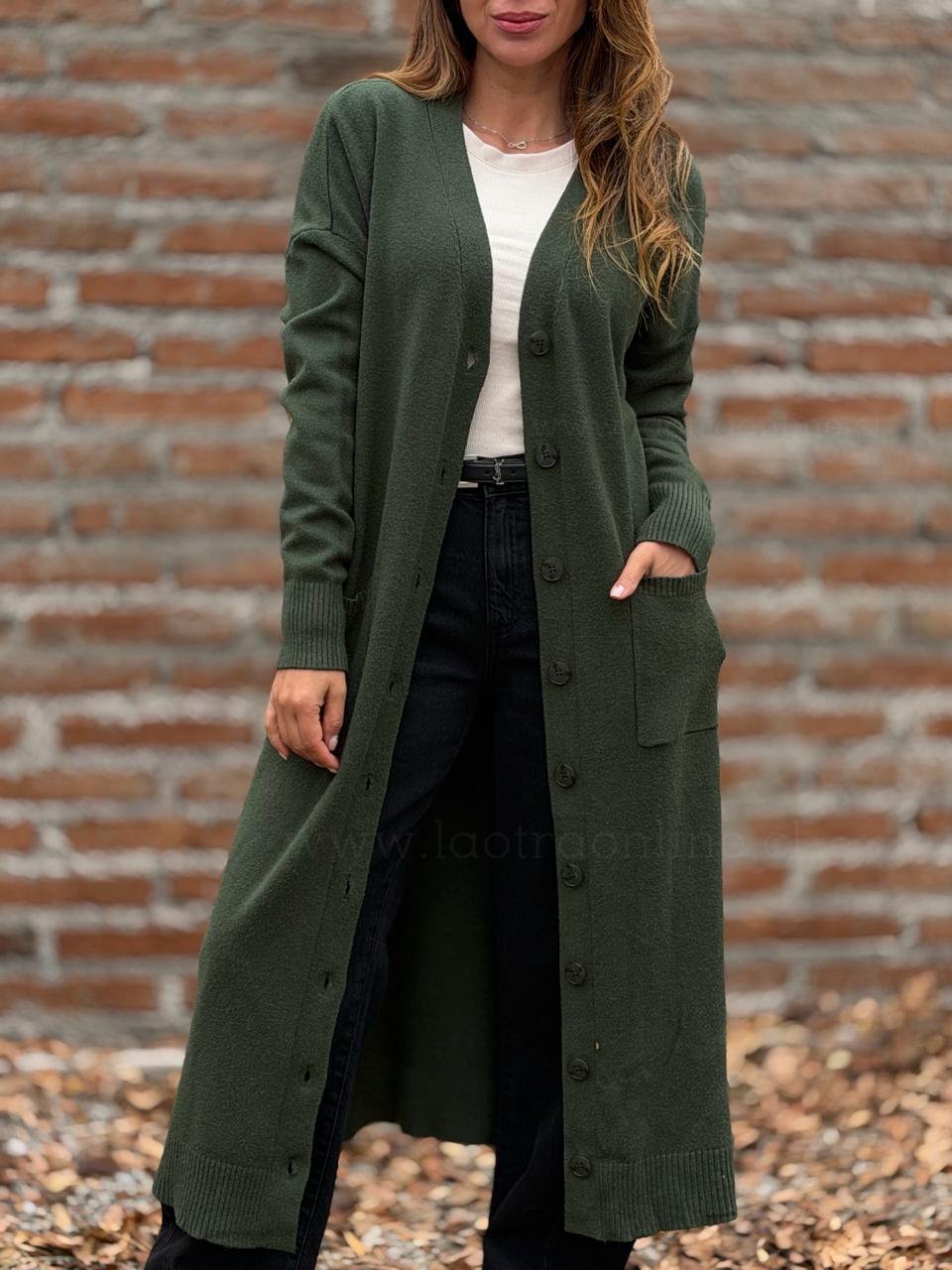 Cárdigan Botones verde