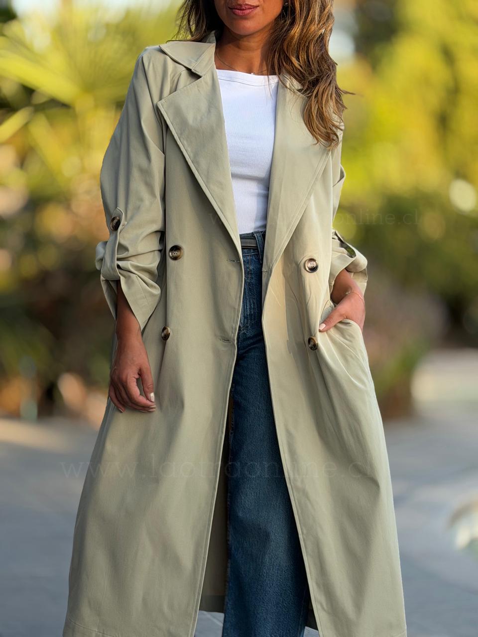 Trench Largo Camel/agua