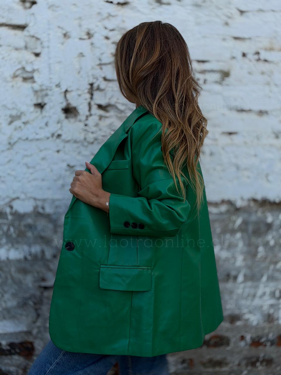 Blazer Ecocuero verde