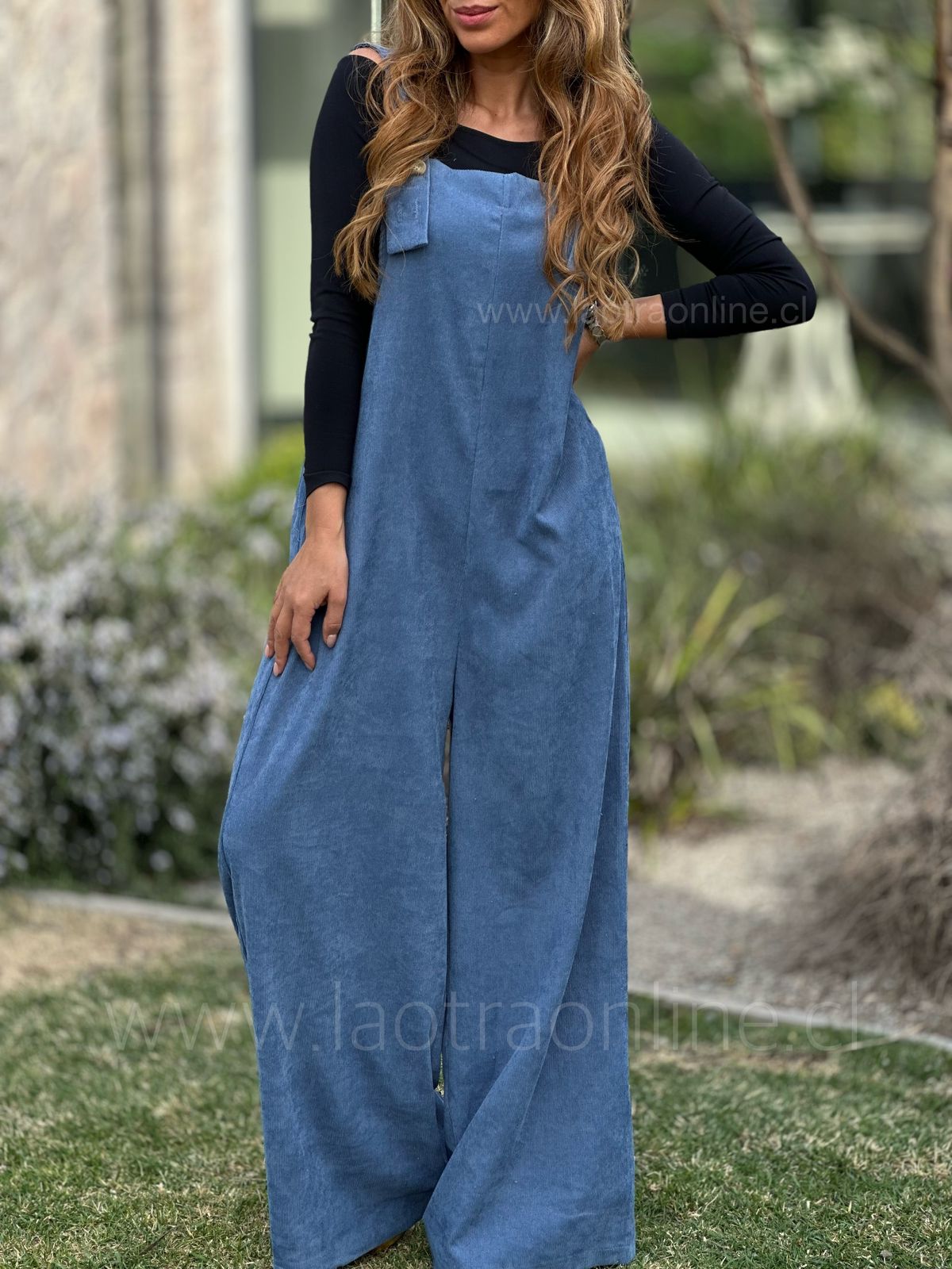 Jardinera Cotelé azul