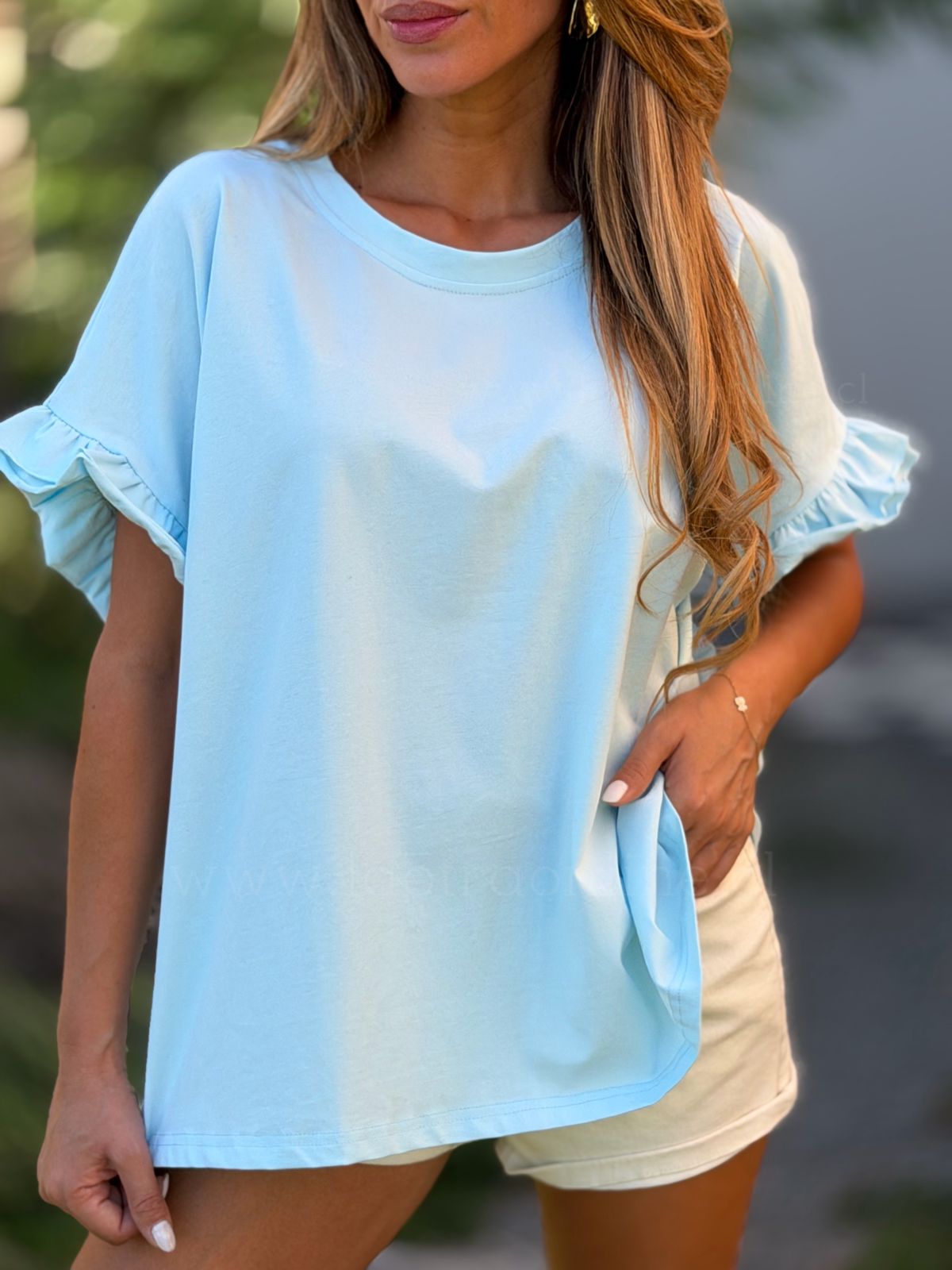 Polera Butterfly cielo