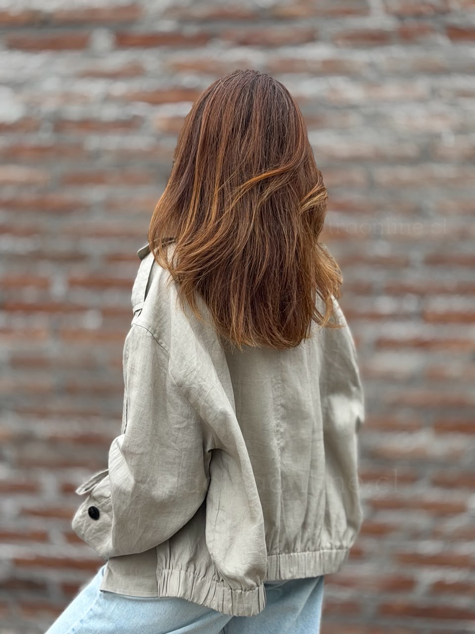 Chaqueta/trench Lino beige